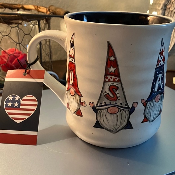 Sheffield Home Gnome Mug - Red, White, Blue 16 oz NEW - Picture 1 of 5